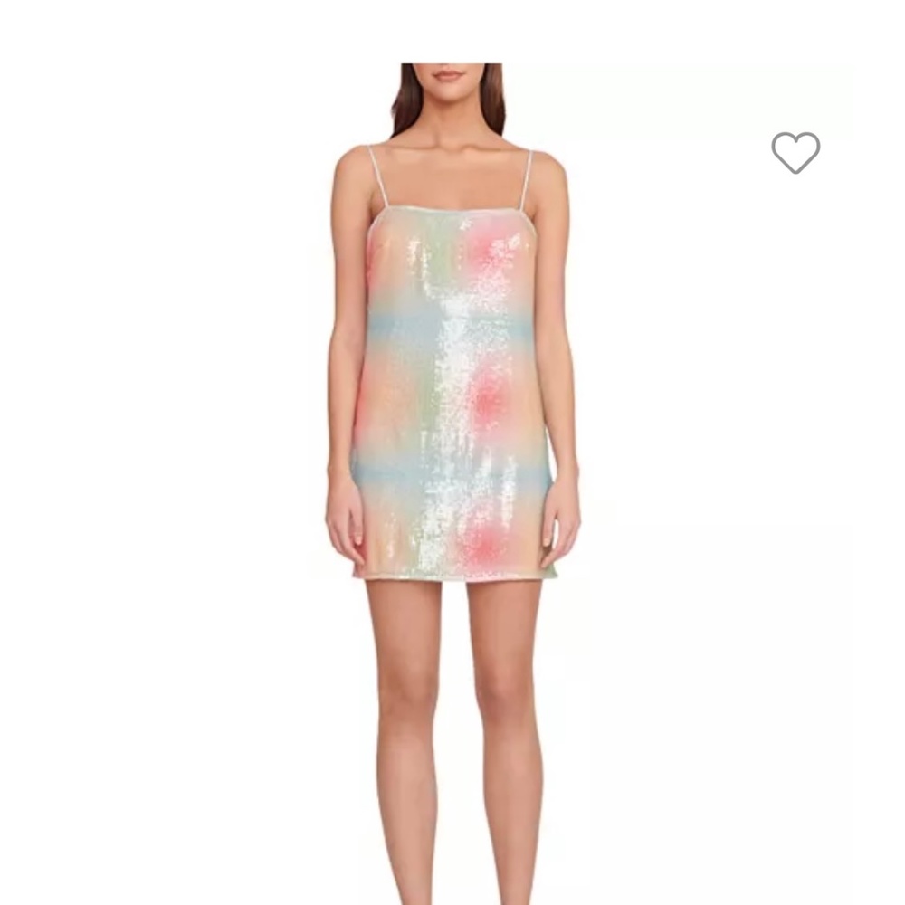 Staud Jenny Dress Medium Sequin Multi Color